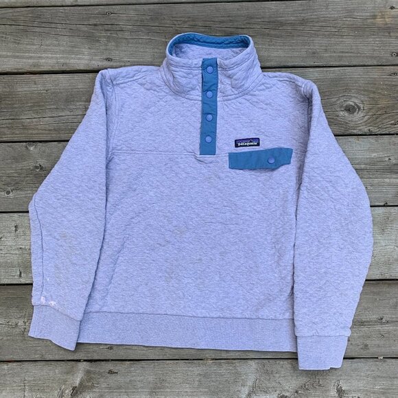 Patagonia Organic Cotton Quilt Snap T Pullover Jacket Sweater Small - Picture 1 of 14